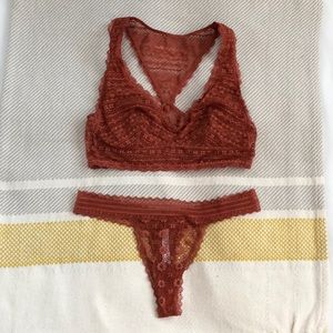VS Burnt Orange Bralette and Panty